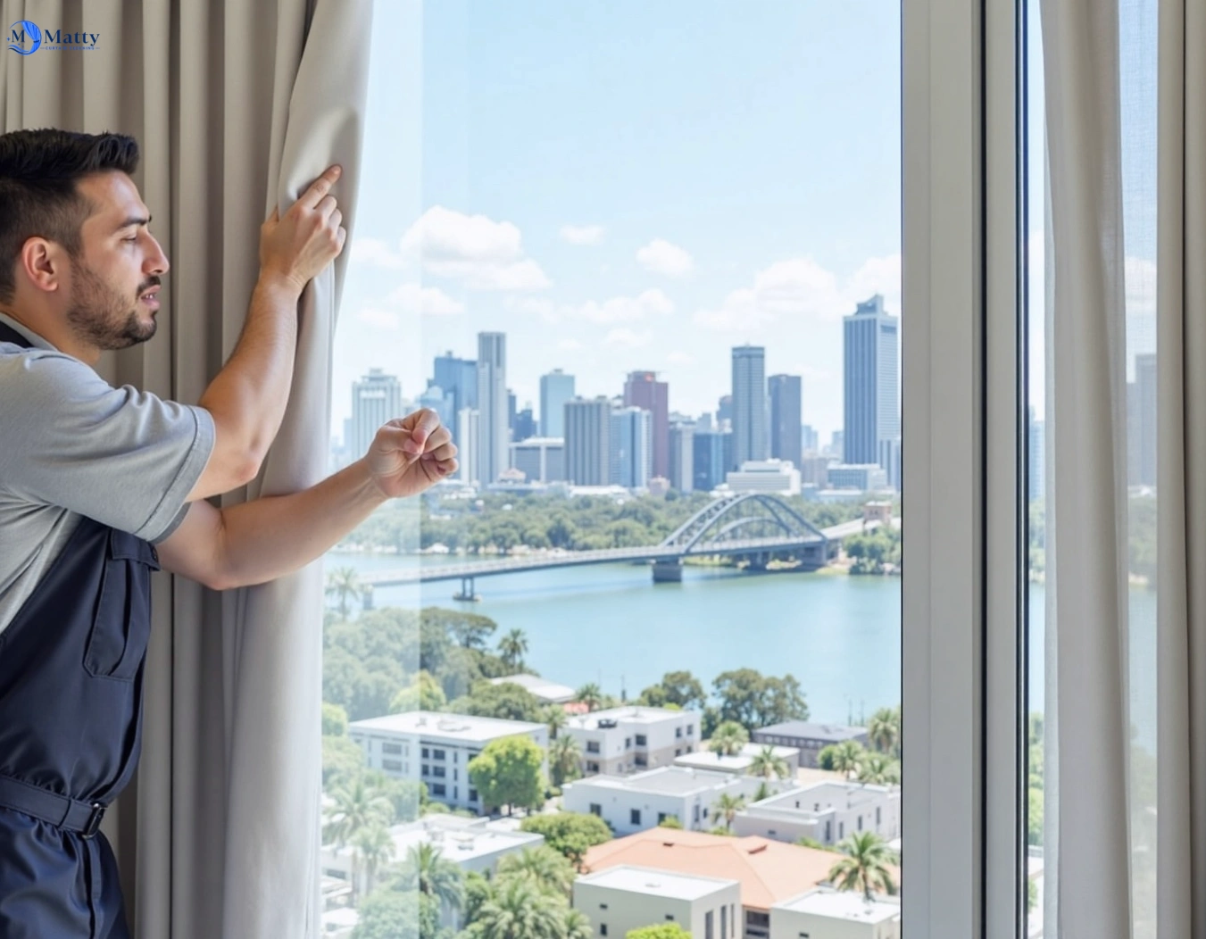 Professional curtain steam cleaning service ascot-vale-vic QLD by Matty Curtain Cleaning