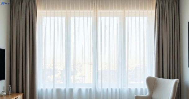 Freshly steam cleaned curtains in ascot-vale-vic QLD