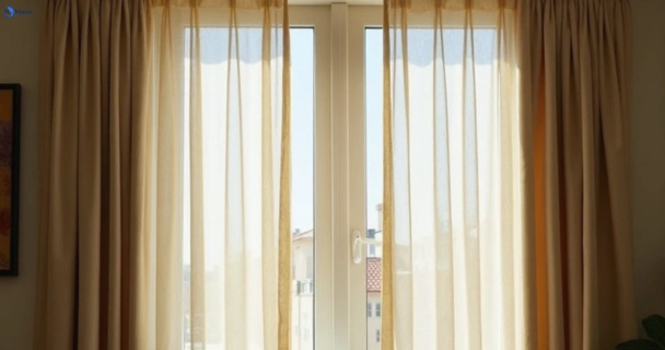 Dusty and dull curtains in ascot-vale-vic before steam cleaning